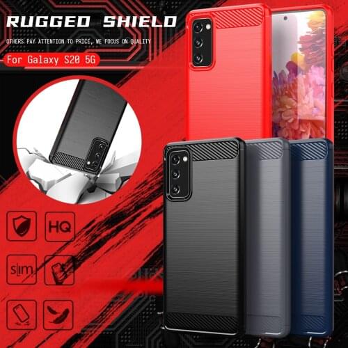 TPU Phone Case For Samsung Galaxy S20 5G Phone Case Cover Brushed Texture Shockproof Protective Shell Personality Phone Cover