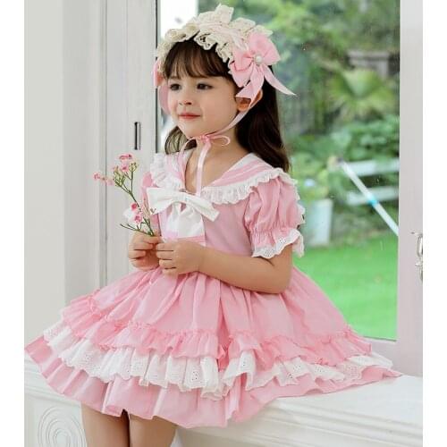 Childrens Spanish girls dress spring and summer new fairy Lolita princess Lolita dress baby girl shawl dress 2-12 years old
