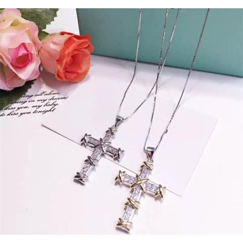 Designer Fashion 925 Sterling Silver Jewelry 3A Cubic Zirconia Party Necklace