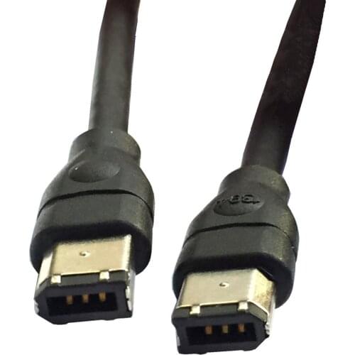 IEEE1394B 6P Male TO 6P Male Cable black IEEE 1394 Firewire 400 to Firewire 400 Cable