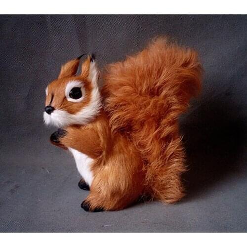 Simulation squirrel,19x18cm model,polyethylene&furs yellow squirrel toy,prop.home decoration Xmas gift w4197