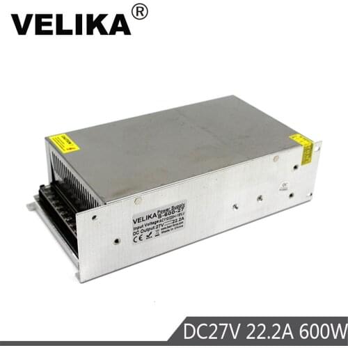 DC27V Power Supply 22.2A 600w Driver Transformer AC110V 220V AC-DC Power supplies for Led strip lamp Light CCTV 3D Printer CNC