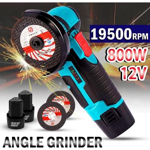 800W Lithium Electric Angle Grinder Mini Brushless Angle Grinder Polishing Machine Diamond Cutting Power Tool Mini Grinder