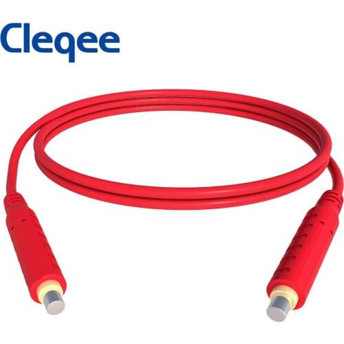 Cleqee 1PC Magnetic Test Leads 30VAC 5A | Low Voltage Magnetic Jumper Silicone Cable 1M - Red T10005.1