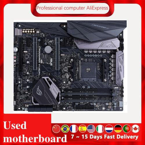 For ASUS ROG CROSSHAIR VI HERO Motherboard Socket AM4 DDR4 For AMD X370 X370M Original Desktop Mainboard Used Mainboard
