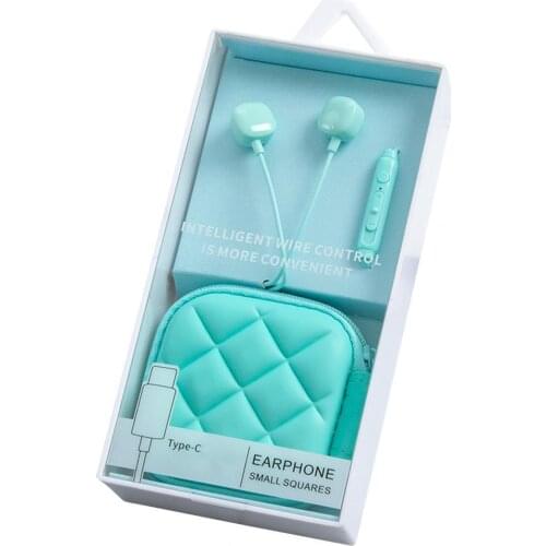 Cartoon Noise Reduction Type-C Wired Earphone In-ear Earbuds for Huawei наушники проводные