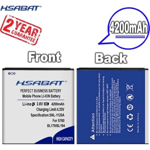 New Arrival [ HSABAT ] 4200mAh BL179 / BL194 Replacement Battery for Lenovo A660 S760 A780 A690 K2 A790e A520 S760 A560E A698T