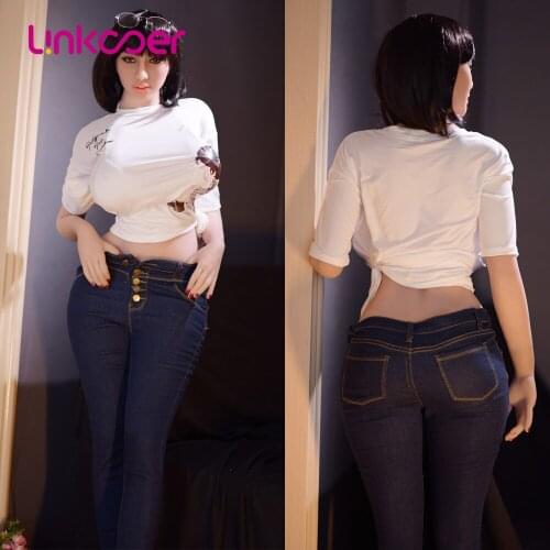 Linkooer Original 163cm Silicone Sex Dolls Fat Huge Breast Chubby Big Ass Sexy Adult Doll Lifelike Vaginal Oral Anal Sex Toys