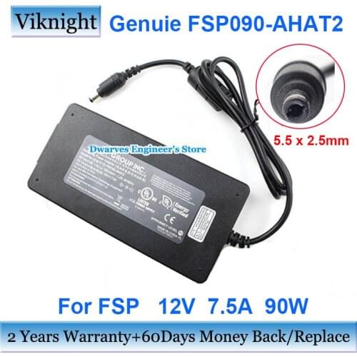 Genuie FSP090-AHAT2 12V 7.5A 90W Switching Power Adapter For FSP 9NA09006900 Laptop Charger 5.5x2.5mm