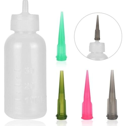 Portable 30ml Empty Plastic Squeezable Dropper Nozzles Refillable Bottle Kit Matching with paste, suitable for disposable tattoo