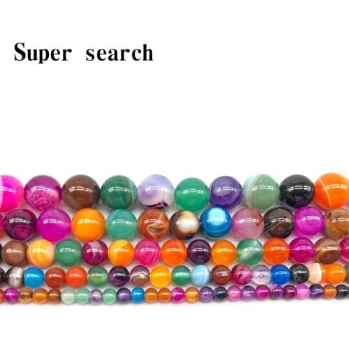 4-12mm Colorful Carnelian DIY Beads Loose Round Beads Wholesale Agat Jewelry Natural Stone Beads Accessories