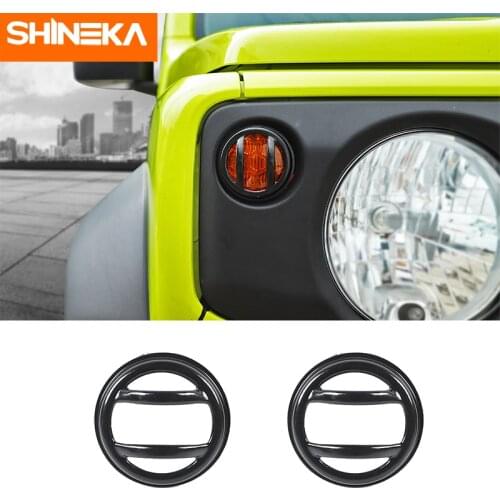 SHINEKA Lamp Hoods For Suzuki Jimny JB74 2019+ Car Turn Signal Light Lamp Protector Cover Accessories For Suzuki Jimny 2019