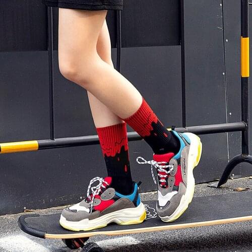 Women/Man Couple Socks Cotton Knitting Printed Novetly Socks Fashionable Street Style comfortable and breathable high quality