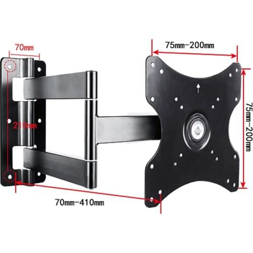 LCD-123AB Full Motion 10"-37" Flat Panel LED LCD Display TV Wall Mount Max.VESA 200*200mm Loading 35kgs Monitor Holder Support