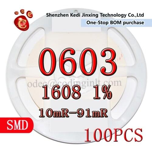0603 1608 1% SMD resistor 100pcs 10mR 12mR 15mR 20mR 22mR 24mR 30mR 33mR 36mR 39mR 43mR 47mR 51mR 56mR 62mR 68mR 75mR 82mR 91Mr