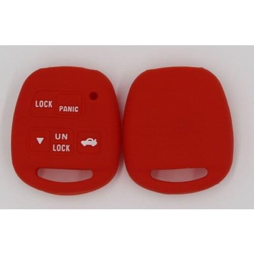 4PC * 5 button Key Case Silicone Protect Shell For Toyota Highlander Prius V Venza Land Cruiser Camry