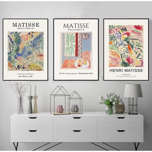 Retro Abstract Matisse Landscape Still Life Wall Art Canvas Painting Nordic Poster And Print Pictures For Living Room Home Decor