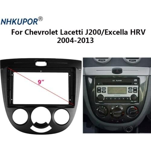 9" 2 Din Car Radio Dashboard Fascia For Chevrolet Lacetti J200/Excella HRV 2004-2013 Stereo Panel Mounting Bezel Faceplate