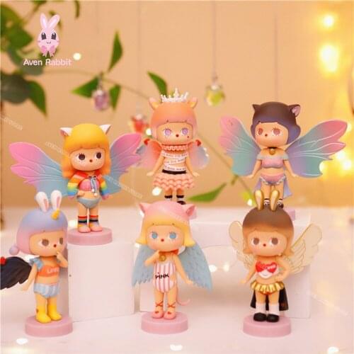 Bobbi Angel Series Blind Box Cartoon Cute Doll Guess Bag Blind Box Kids Toys Girl Gift Box Action Toy Figures Free Shipping
