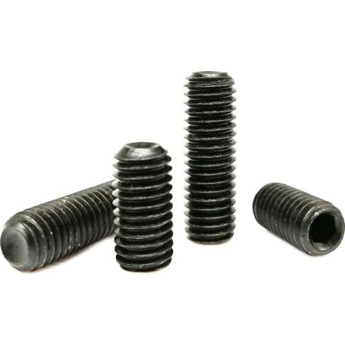 10/50pcs M2 M2.5 M3 M3.5 M4 M5 M6 M8 DIN916 Black Grade 12.9 Alloy Steel Hex Hexagon Socket Allen Cup Point Set Screw Grub Bolt