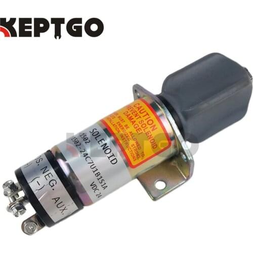 24V DIESEL SHUT DOWN SOLENOID 1500-2132 1502-24C7U1B1S1A For Woodward 3 Terminals