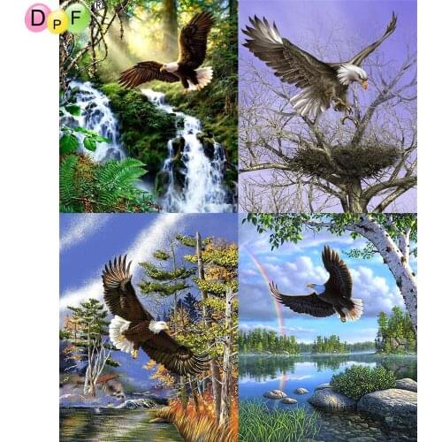 DPF 5D Round/square full Diamond Painting Cross Stitch eagle Crafts Diamond Embroidery Mosaic Needlework kits Home Decor