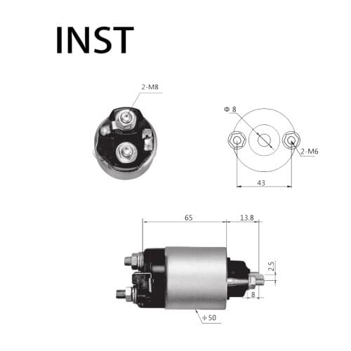 ELECTROMAGNETIC SWTICH SOLENOID FOR 12V 0.75KW 28150-87208 23343KA040 31220-52A20 28150-11710 28150-BZ010 053400-7800 ND 1682