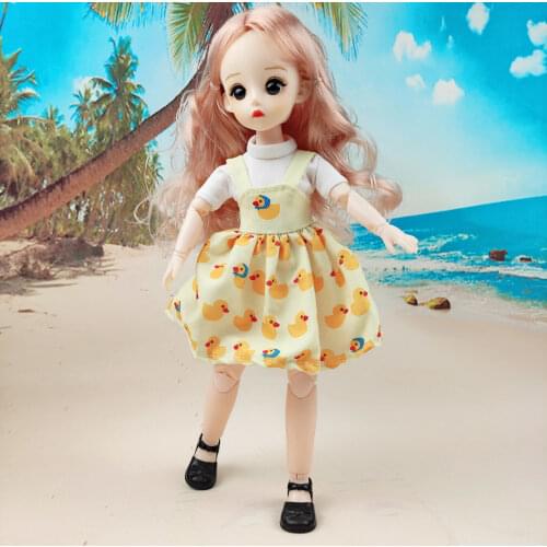 New BJD Doll 30cm Plastic Fashion Dolls Baby Clothes Shoes Outfit Daily Casual Accessories Toys for Girls Diy Gift