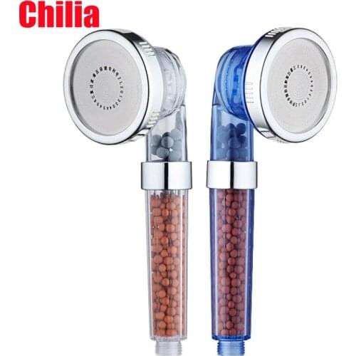 VIP link 3 Function Adjustable Jetting Shower Head Bathroom High Pressure Water Handheld Saving Filter SPA Shower Heads with box