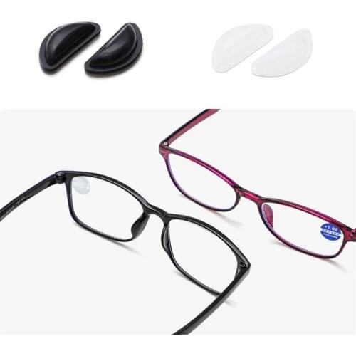 10Pair/20PCS Glasses Nose Pad Adhesive Silicone Nose Pads Non-slip Black White Thin Nosepads for Eyeglasses Eyewear Accessories