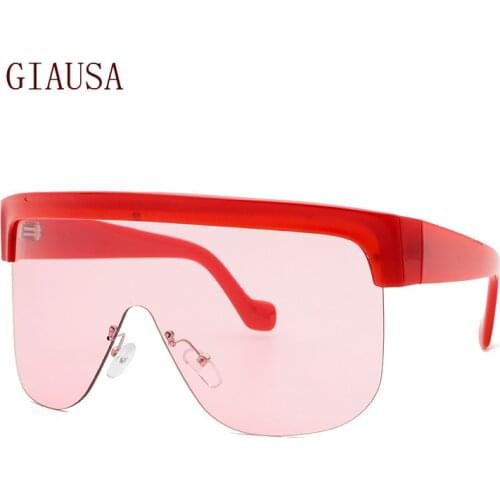 GIAUSA New European and American fashion one piece large lens sunglasses personalized Sunglasses rimless sunglasses