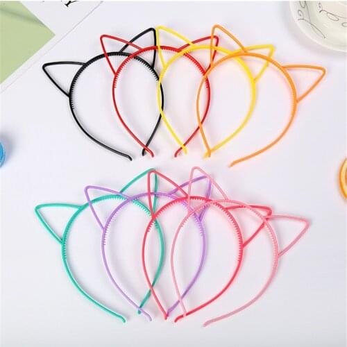 NEW Kids Black Cat Ears Head Bands Fashion Lady Girl Hairband Sexy Headband Baby Birthday Party Hair Accessories for Women Hoop