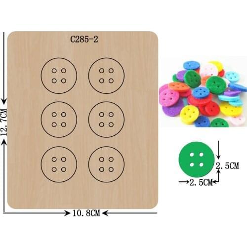 New Felt, buttons Wooden die Scrapbooking C-285-2 Cutting Dies Compatible with most die cutting machines