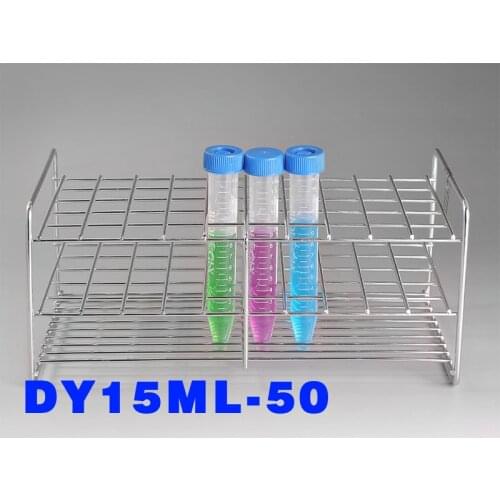 Centrifuge Tube Rack 121*238*105mm Hole Dia.20mm Stainless Steel Wire ,50 Holes For 15ml Tube High Quality