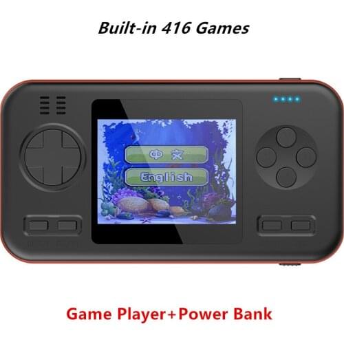 Wireless Charging Power Bank Handheld Video Game Console Game Player 416 Games Dual USB Output Port Mobile Power