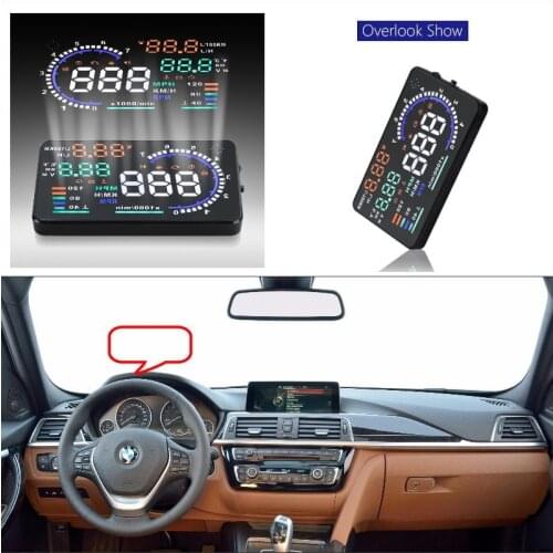 For BMW 1/3/5/7 Series 2010-2019 AUTO HUD OBD2 Warning Car Head Up Display Driving Screen Projector Reflecting Windshield