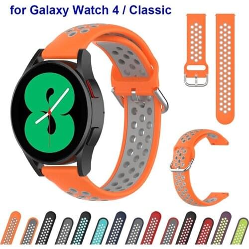 Silicone Strap for Galaxy Watch 4 Classic Watchand 20mm 22mm Watch Strap for Samsung Gear S3 S2 Active2 40mm 44mm Watch Band
