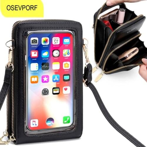 11.5x20x4cm Shoulder Purse Bag Touch Screen CellPhone Handbag Crossbody Mini Shoulder Hand Bags Wallet Card Hold Purse for Woman