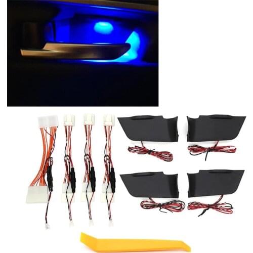 For Toyota RAV4 2019 2020 Car LED Door Bowl Armrest Atmosphere Light Interior Light Blue Decoration Door Bowl Handle Frame Light