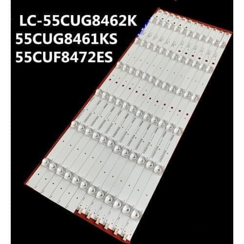 LED Backlight strip(12)for LC-55CUG8462K 55CUG8461KS 55CUF8472ES HWV55162Y CRH-P5530300612R675 P5530300612L675 RF-AJ550E30-0601L