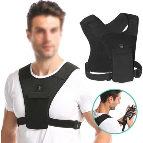 Reflective Cycling Vests Breathable Running Phone Holder Vest Universal Hike Night Riding Pack Cycling Safty Warning Equipment