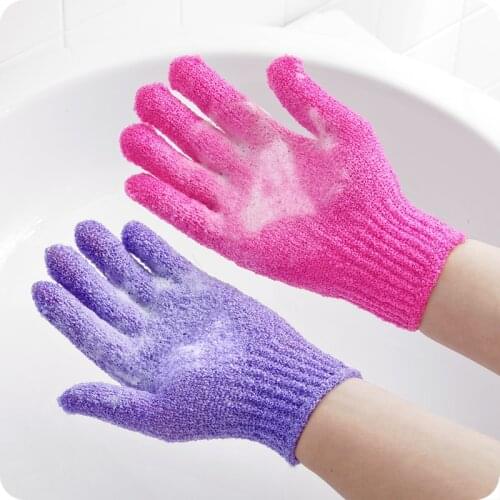 1pc Shower Gloves Foam Non-Slip Exfoliating Spa Gloves Body Decontamination Massage Cleaning Scrubber Bathroom Products