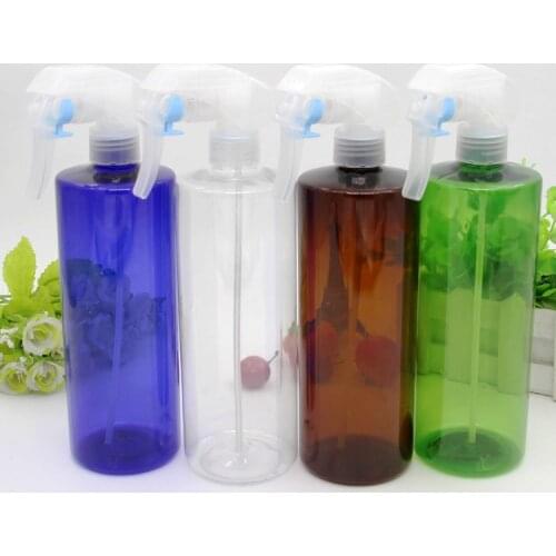 2/10pcs 500ml Empty small mouse spray water bottle plastic trigger 500cc DIY PET Cosmetic Liquid Toner Sprayer Atomizer Bottling