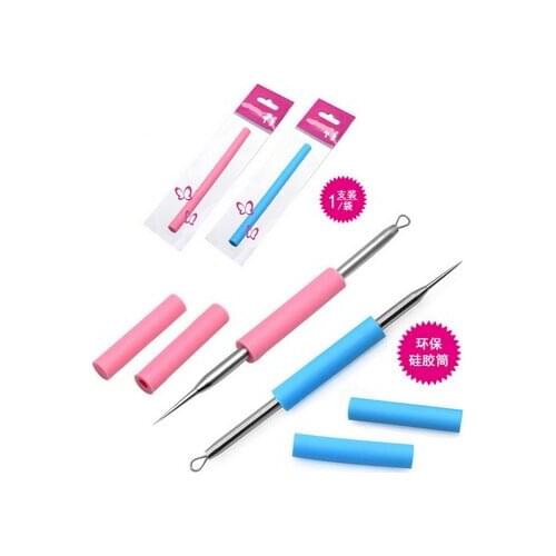 200pcs Silicone Acne Needle Face Care Tools Blackhead Pimples Removal Black Head Comedone Acne Blemish DHL