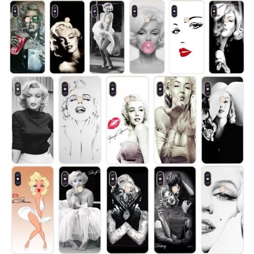 229H Marilyn Monroe With a Cat and friend Soft Silicone Tpu Cover phone Case for xiaomi redmi 6 pro 5 plus note 6 pro 4 4x mi 8