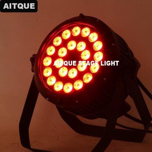 8pcs/CASE Outdoor dmx led rgbw led par light 24x10w led par can 10w ip65 par 64 led stage light flight case