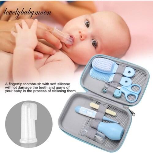 8pcs/set Baby Nail Scissors Clipper Portable Infant Child Healthcare Tools Sets Newborn Grooming Care Kits for Toddler Gift