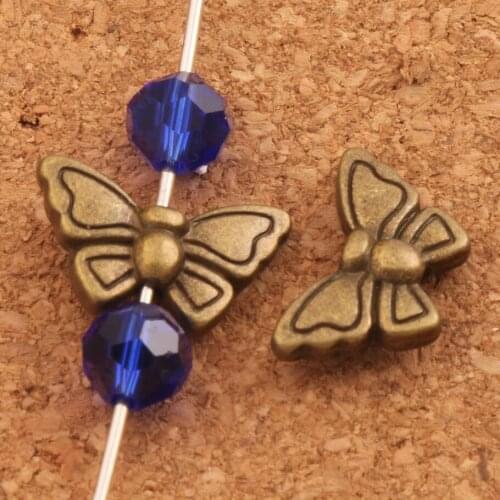 Butterfly Insect Charm Beads 14.3x8.4mm 41pcs Antique Bronze Spacers Jewelry Findings L478