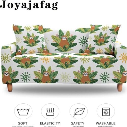1/2/3/4 Seater Stretch Slipcover Elastic Washable Corner All-cover Couch Cover Cartoon Animals Sofa Covers For Living Room Decor