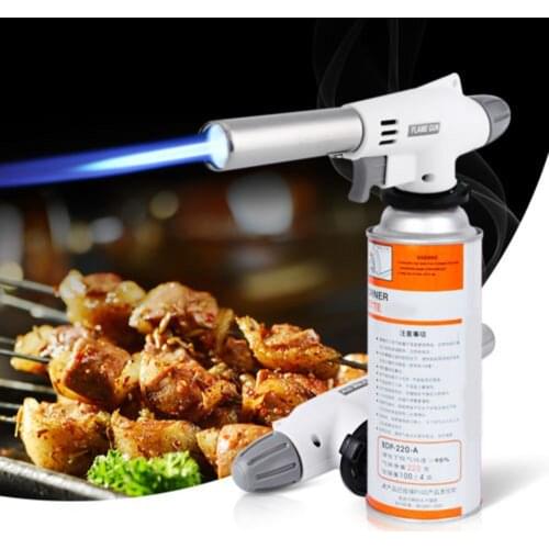 Camping Gas Torch Welding Fire Maker Lighter Butane Burner Flame Portable Baking Barbecue Igniter Camping Equipment Accessories